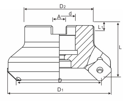 ASX 45度殼形銑刀